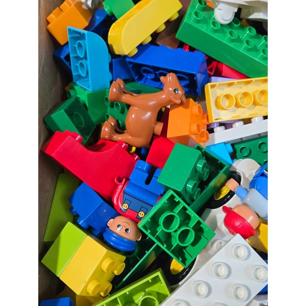 LEGO Duplo Bulk Lot Over 7lbs Mixed Bricks Figures Vehicles Building Blocks Toy